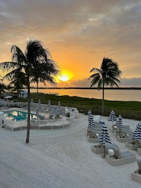 Sunrise view from the balcony morning after morning! Just beautiful!