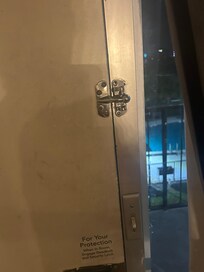 No security latch on door