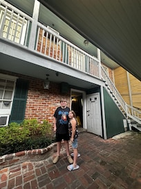 There are many buildings and walkways