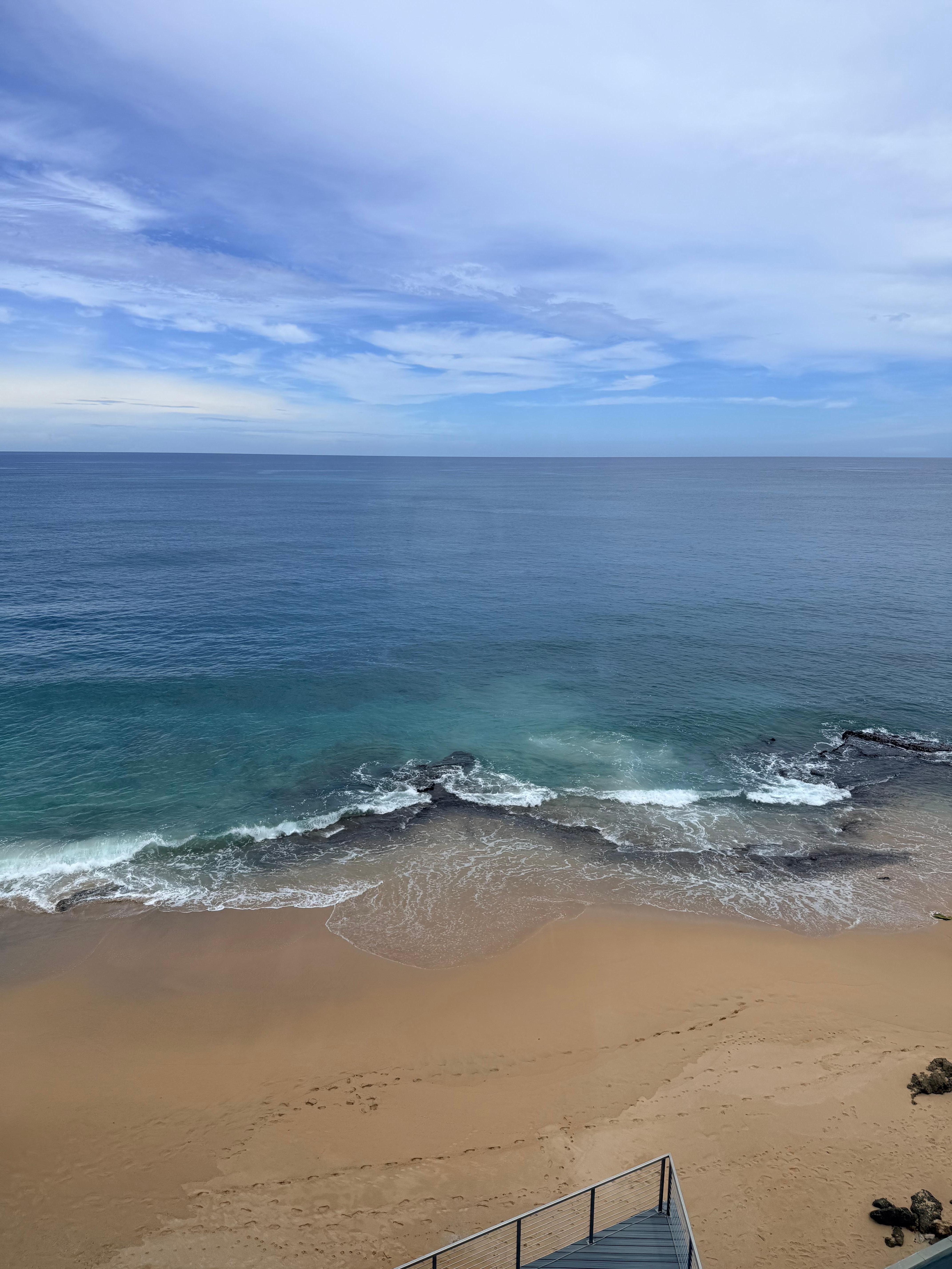 The ocean view from the King size room. 