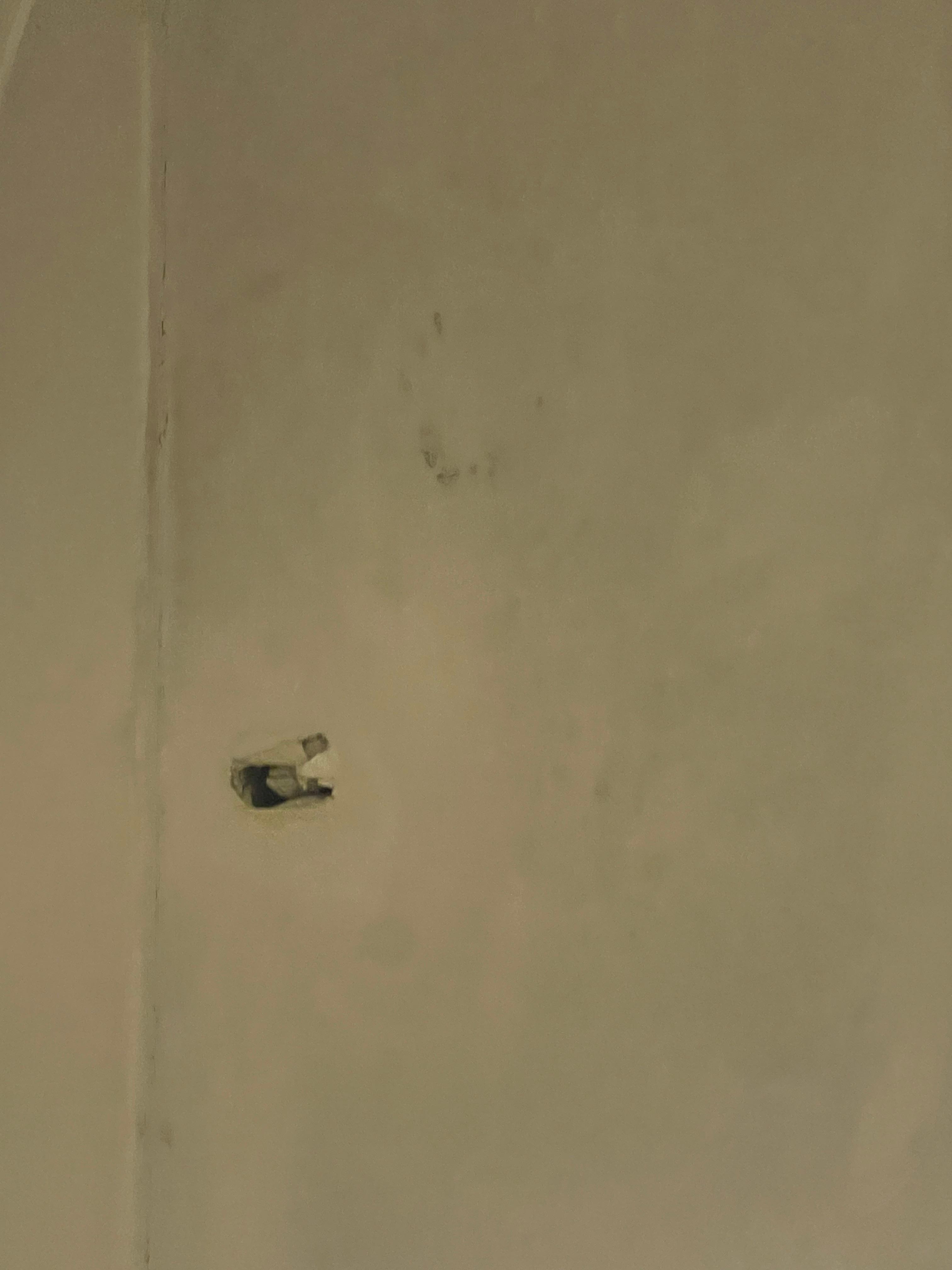 While in wall in bathroom