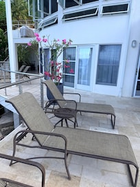 Great area by the pool to relax.