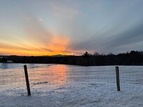 Sunset right before you get to the property