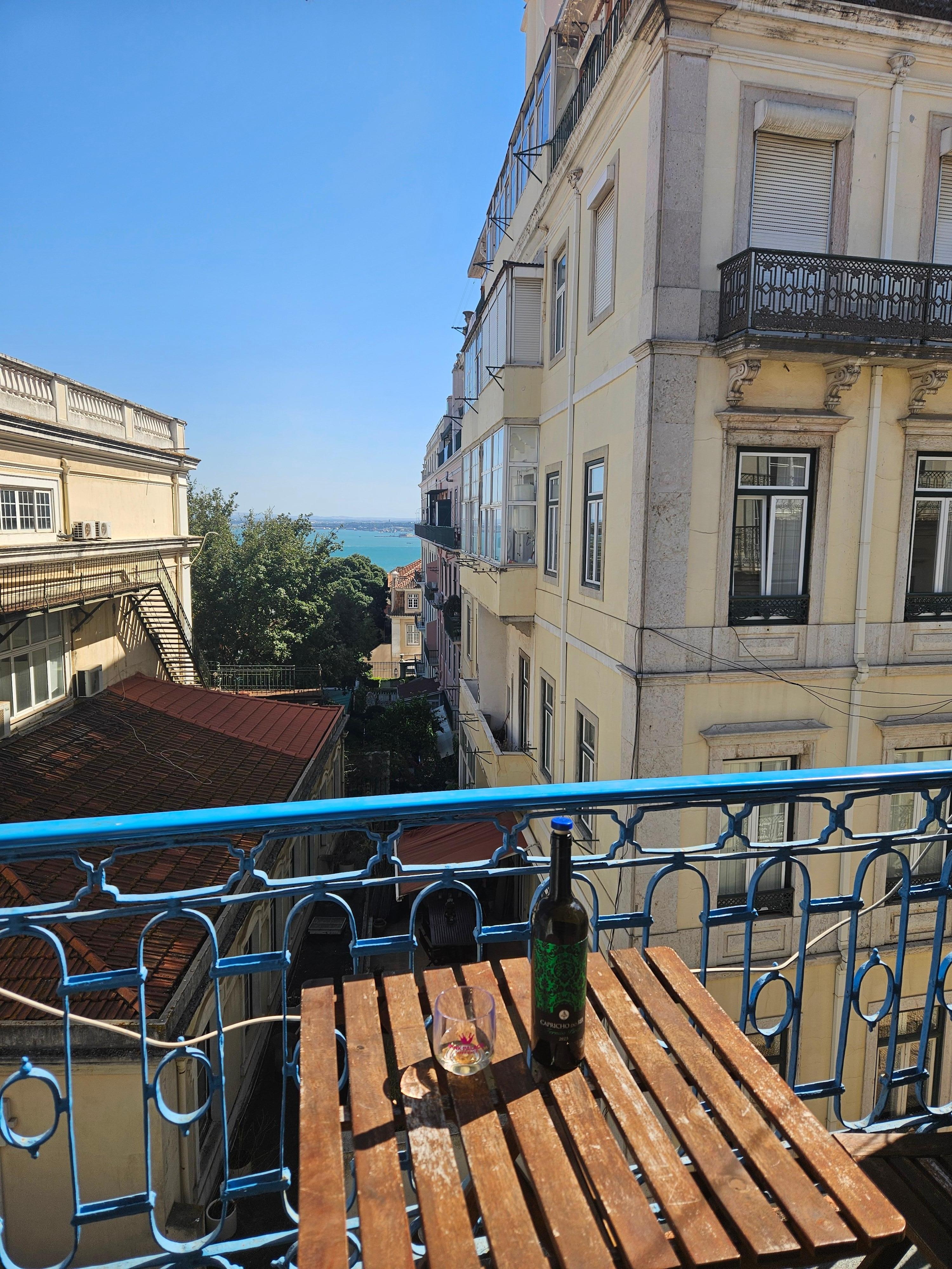 Enjoy the view but go easy on the wine! You don't want to go over the edge!