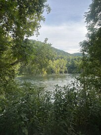 View East down Taneycomo towards the dam.