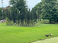 City Park sculpture garden with our grandies. Sculpture garden is free! Great place to walk about. Can rent swan boats at lake or go inside the great museum there.