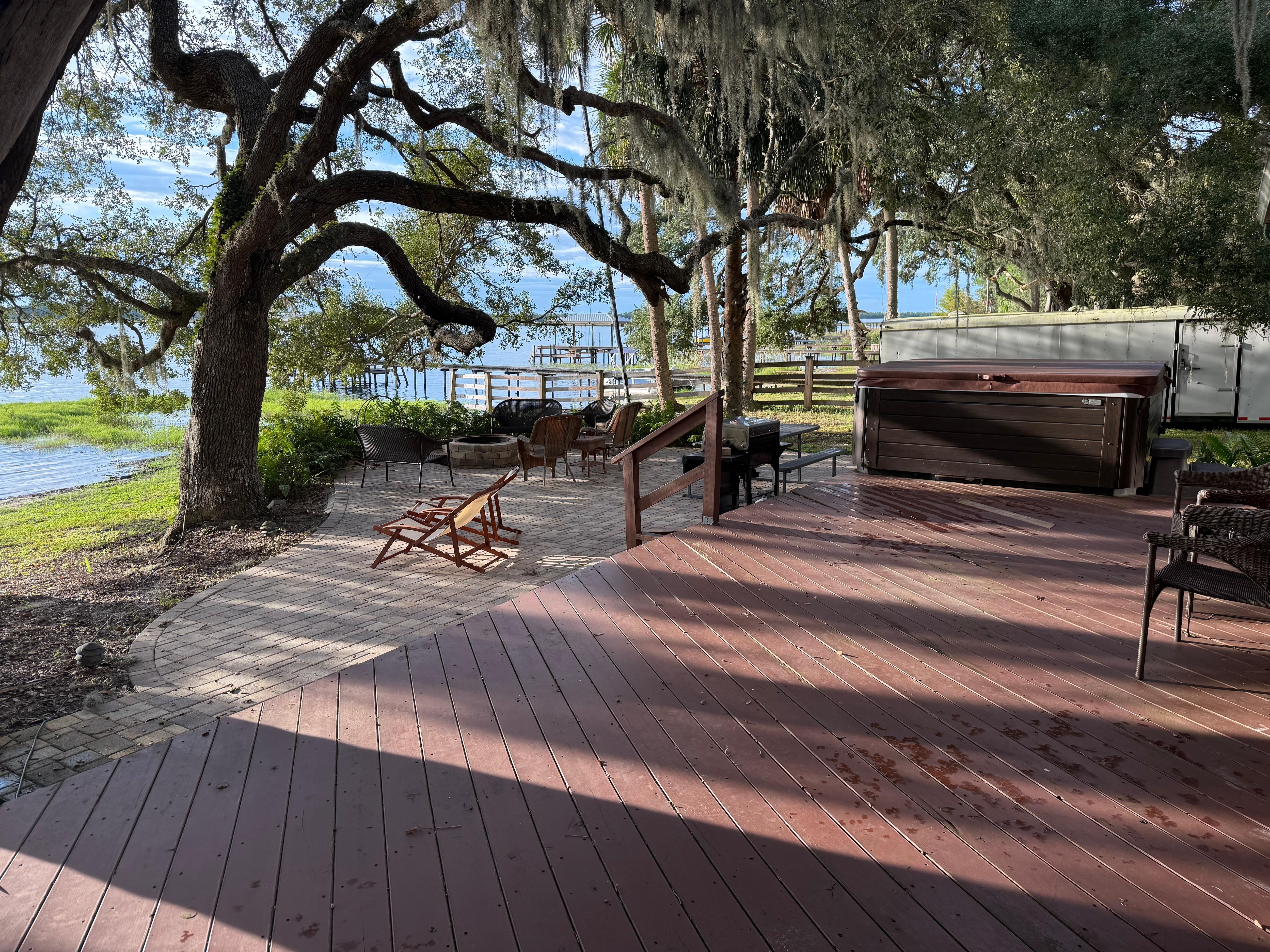 Spacious porch for lounging.