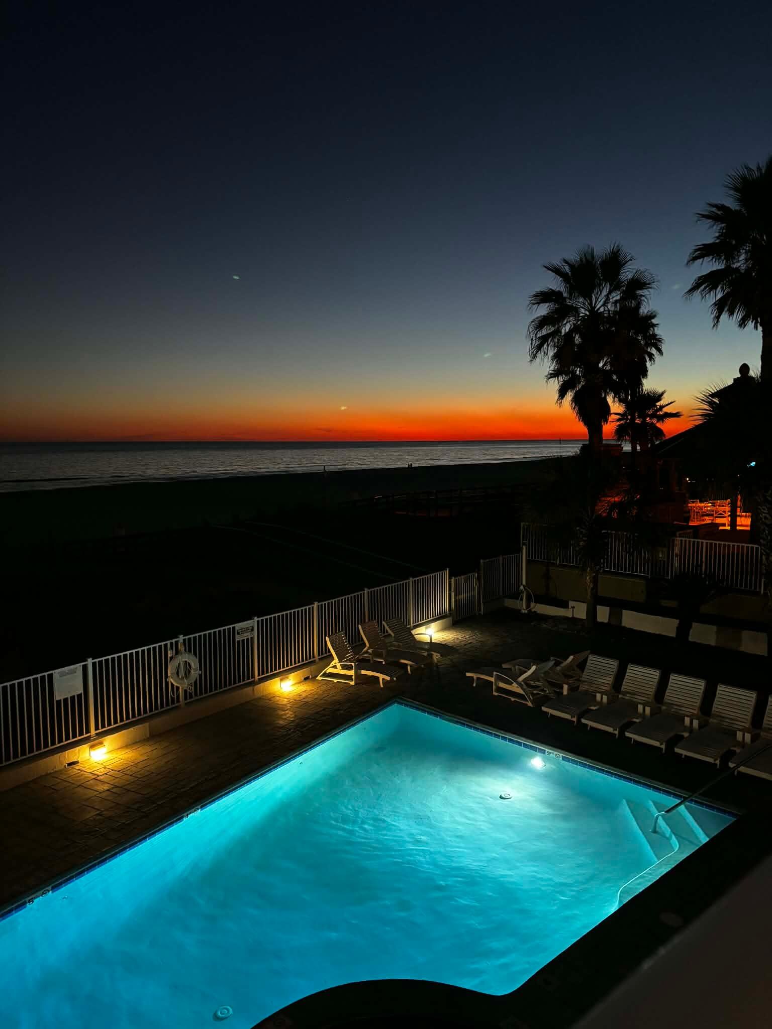 Sunset from the balcony 