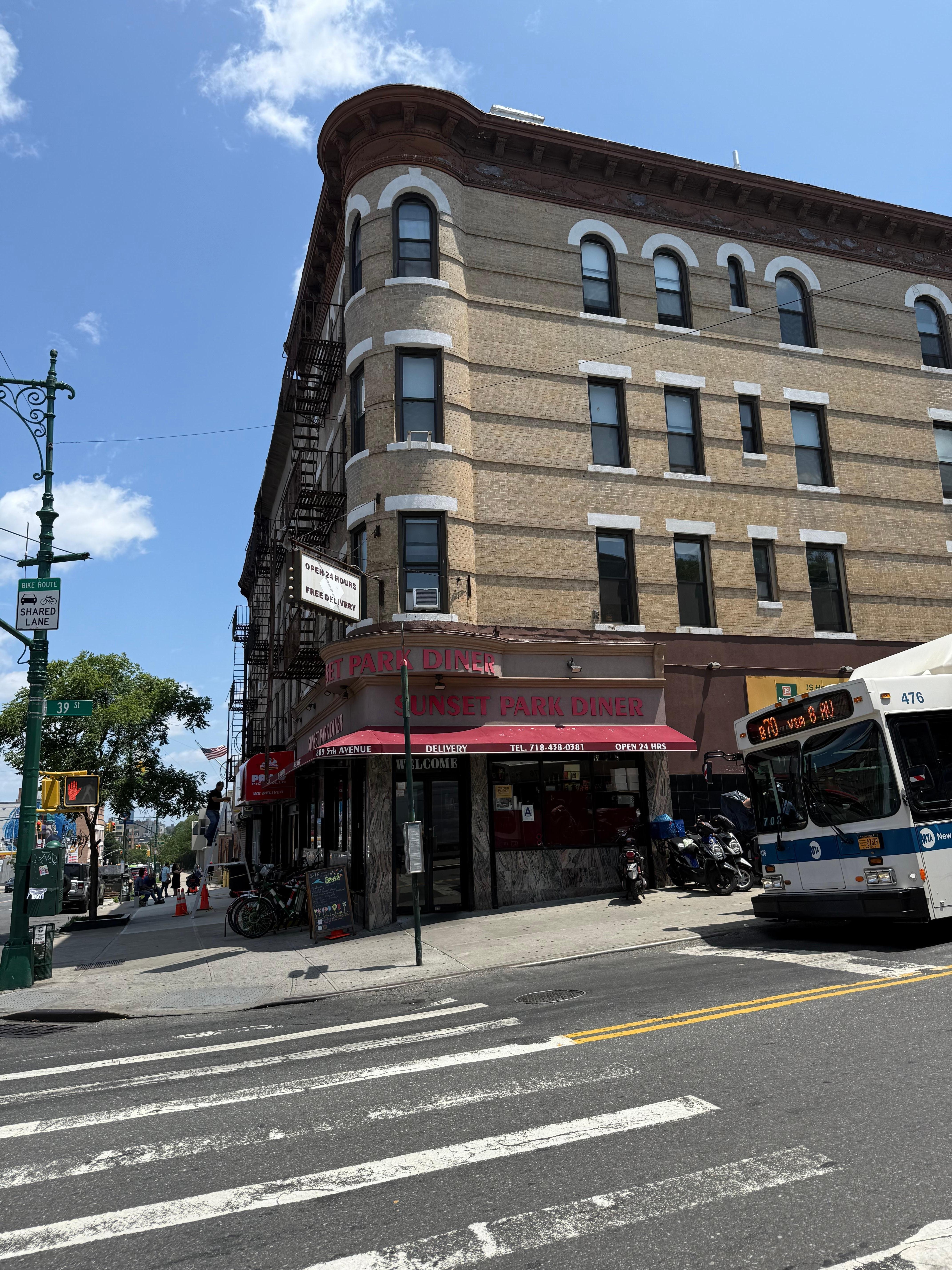 Corner diner - 100 feet from hotel
