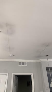 Gross stains on ceiling
