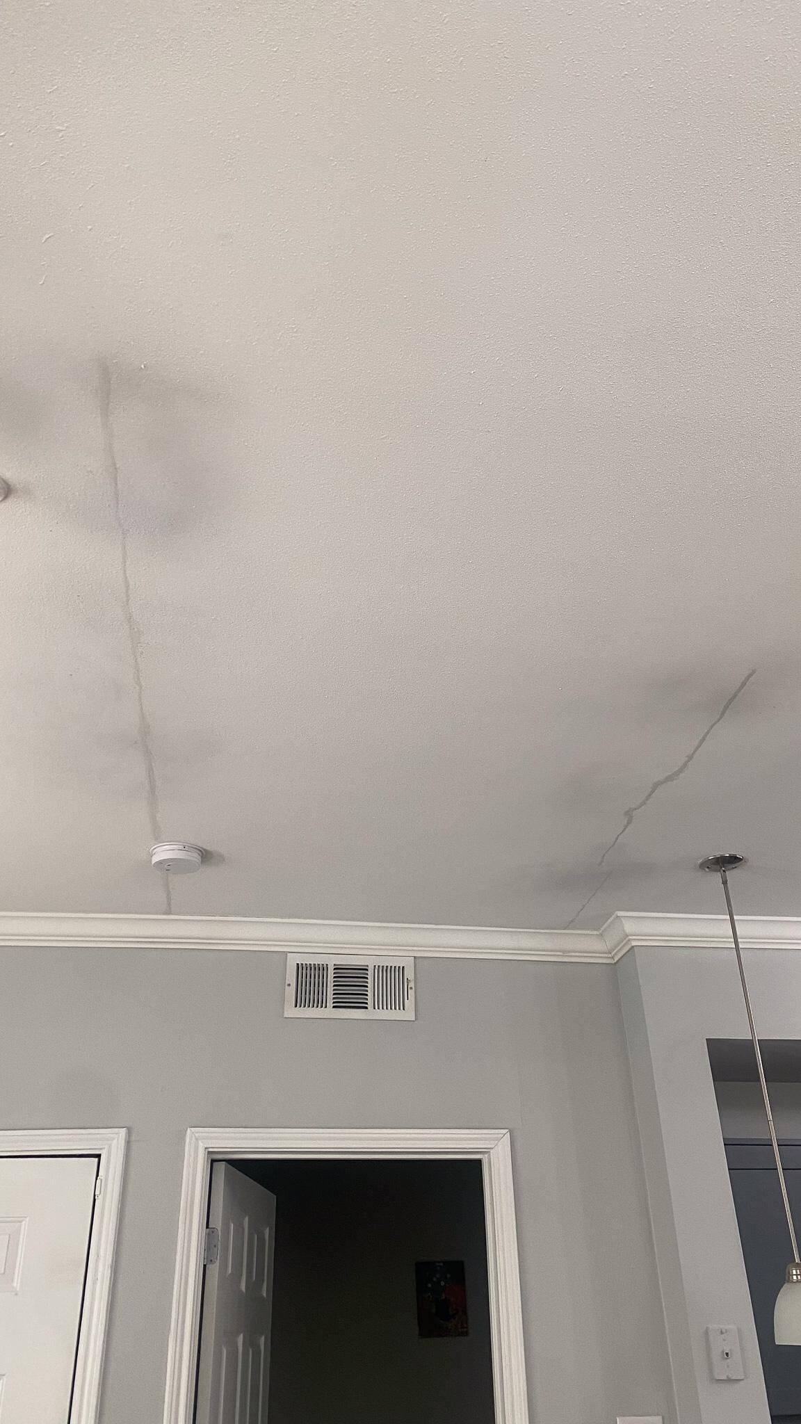 Gross stains on ceiling