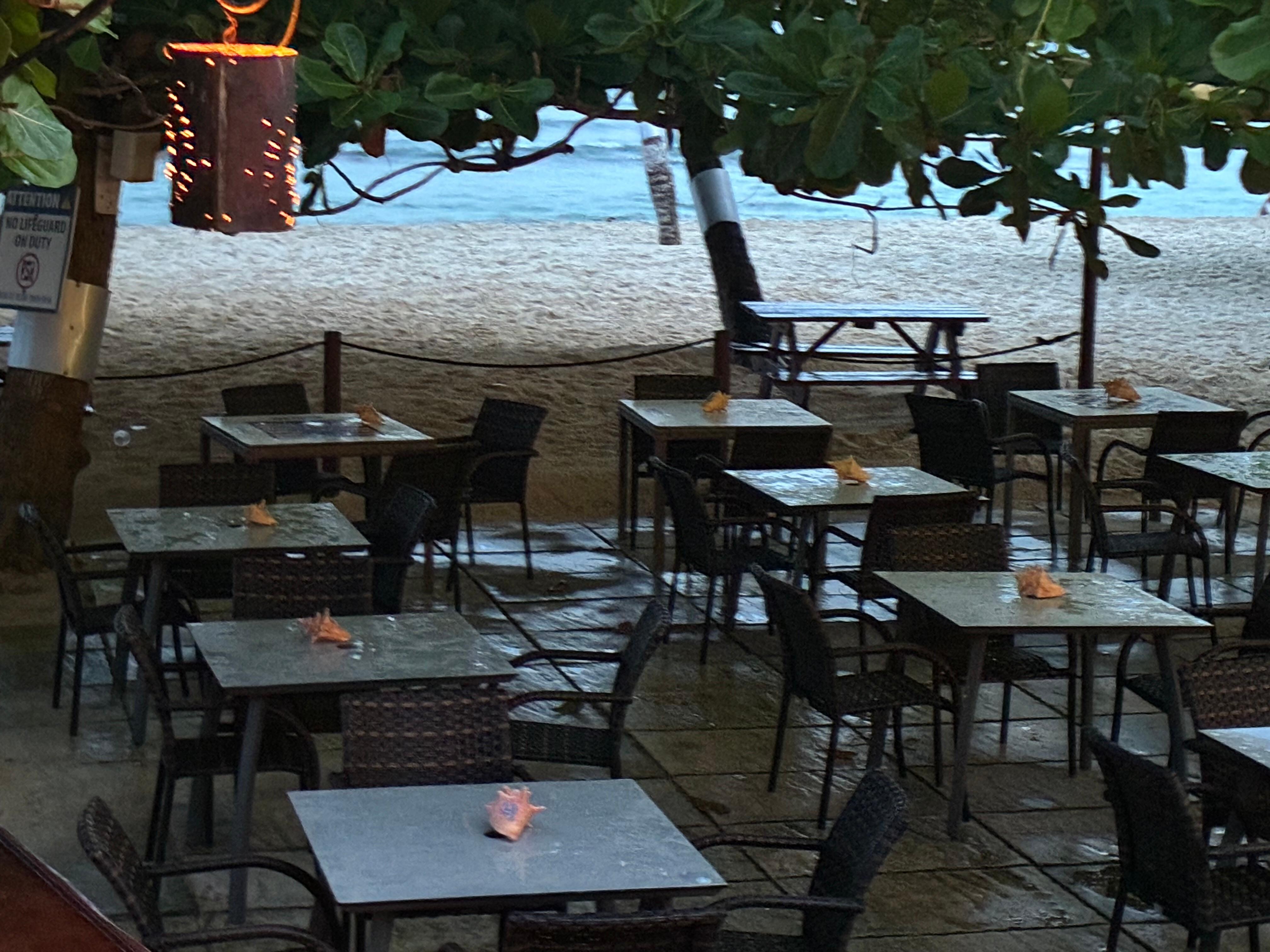 Shaded area by Captain Jack’s.