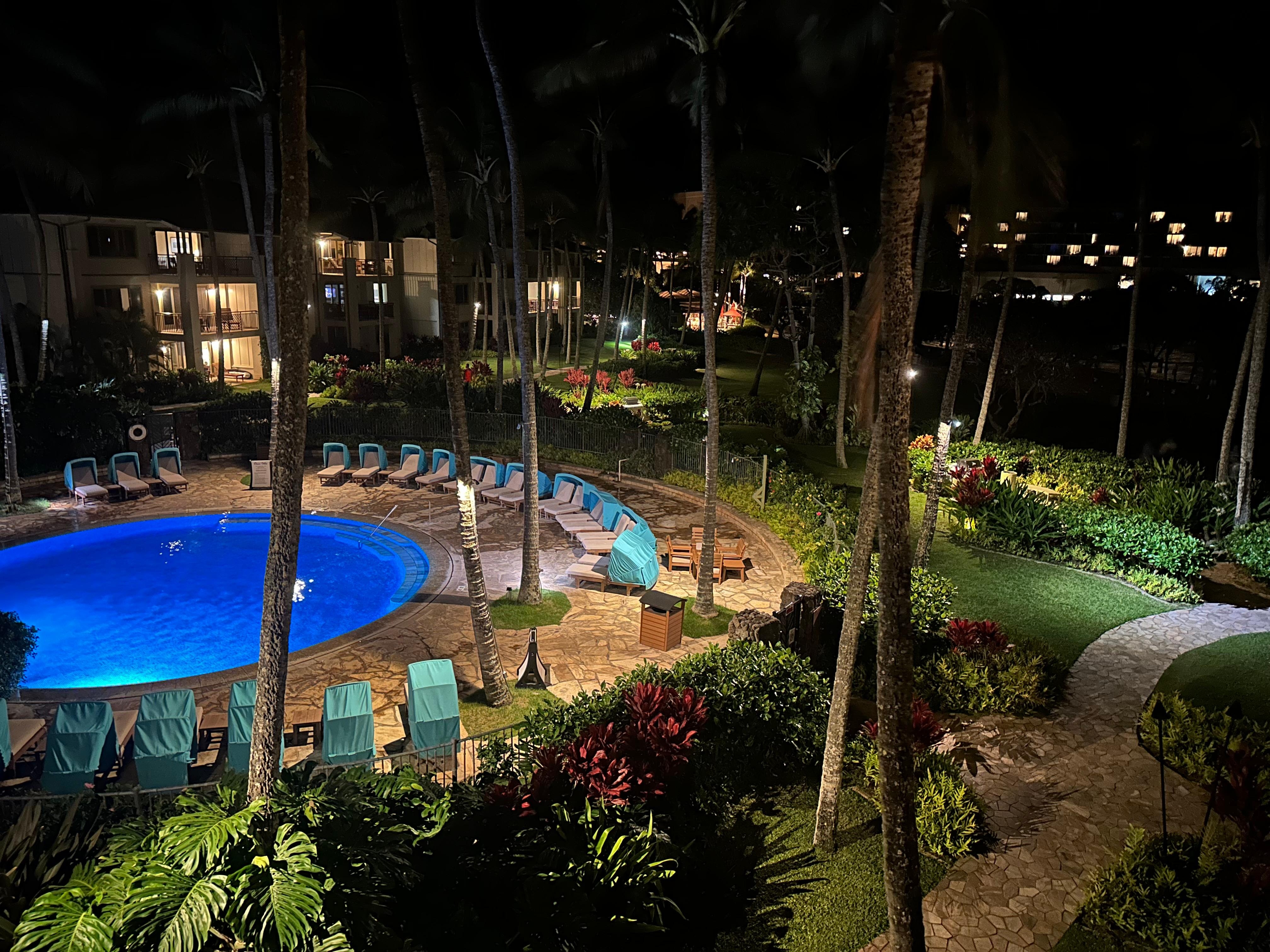 Night time view from the balcony 