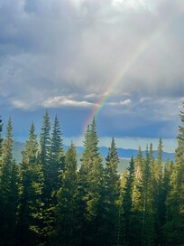 Rainbow view right off the deck