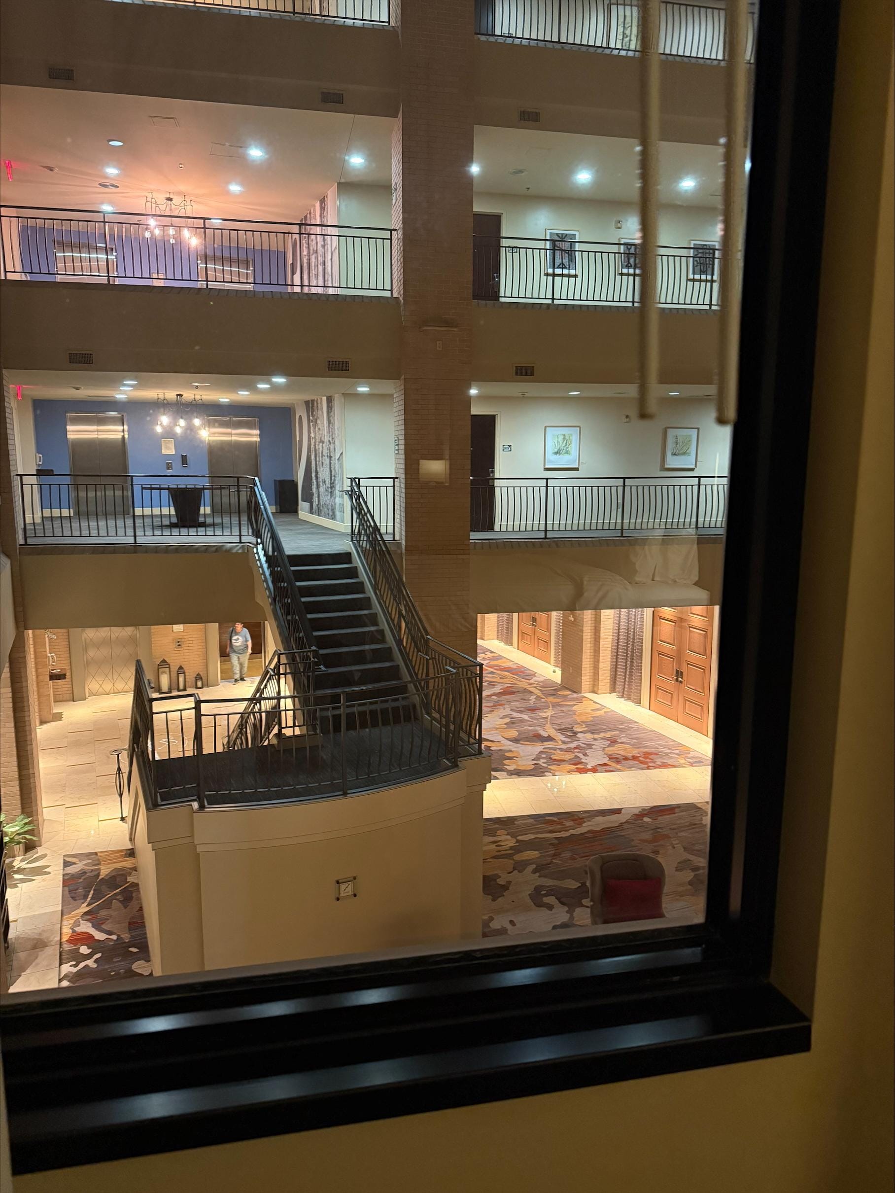 View from the room's only window.