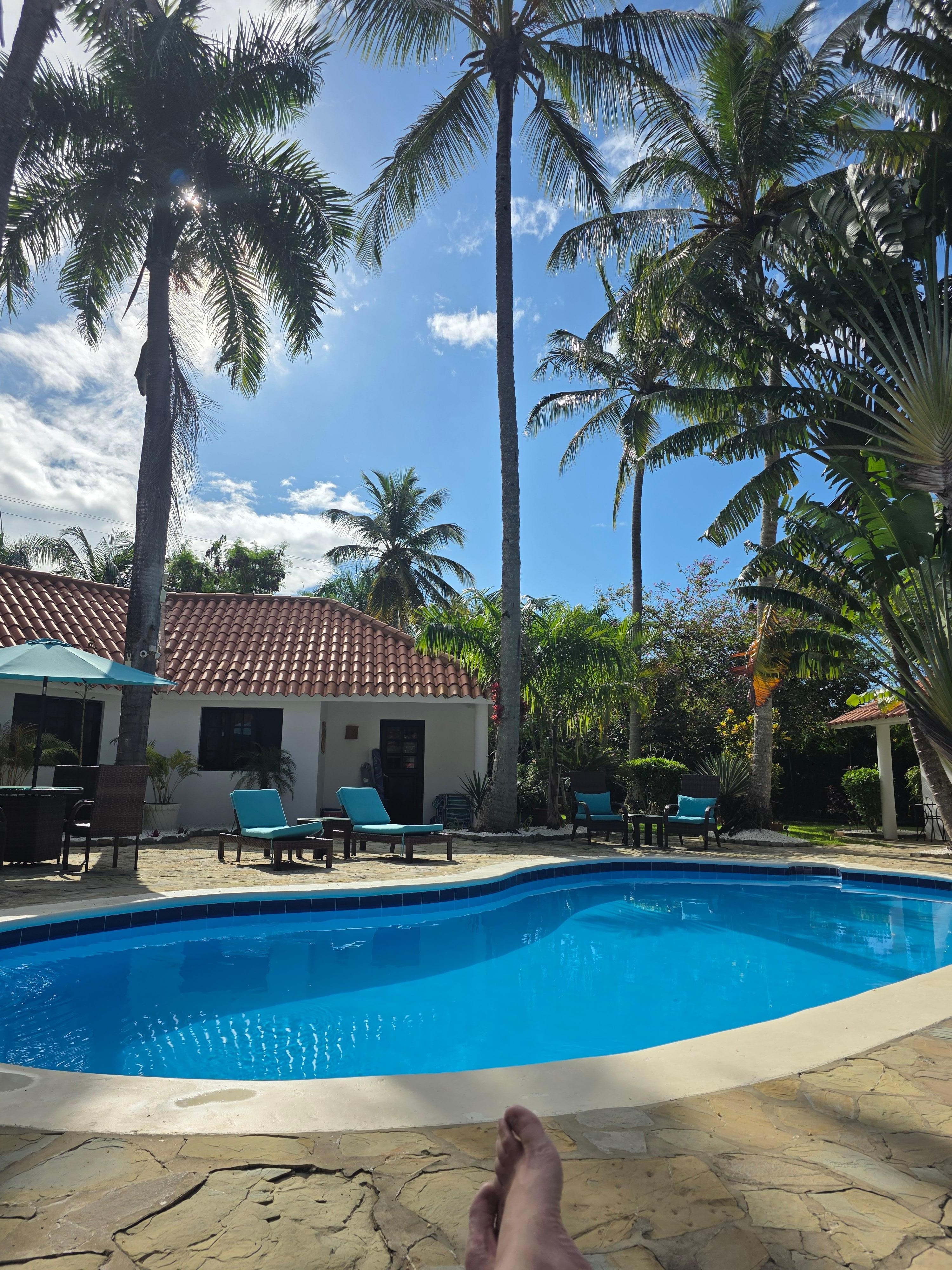 At the bed now breakfast view from the room 