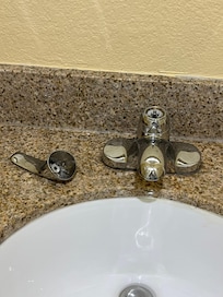 Faucet broke. No one available to fix.