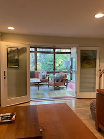 Living room into porch