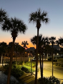 View at sunset from the balcony