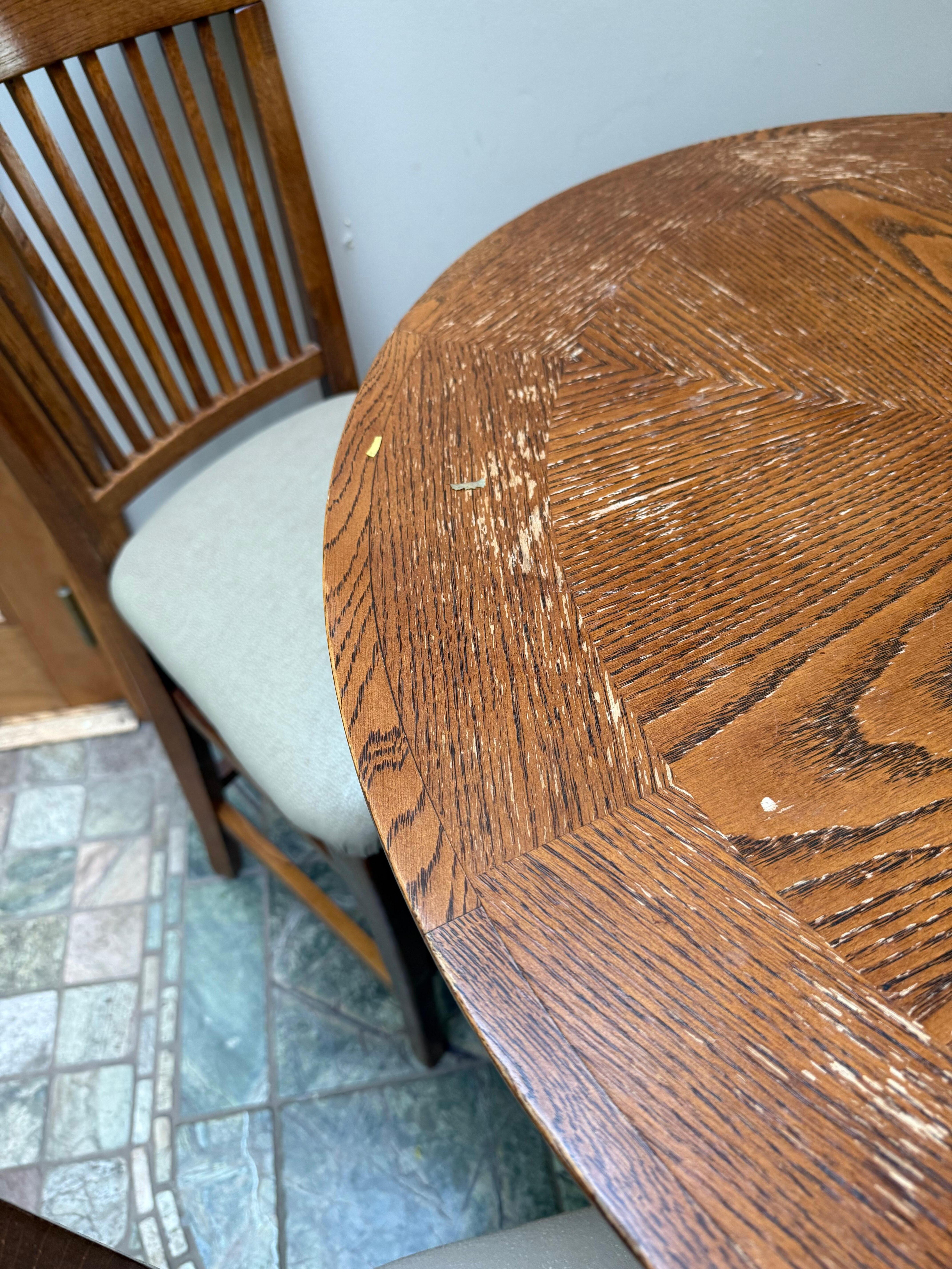 Tables in the glass area 