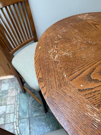 Tables in the glass area