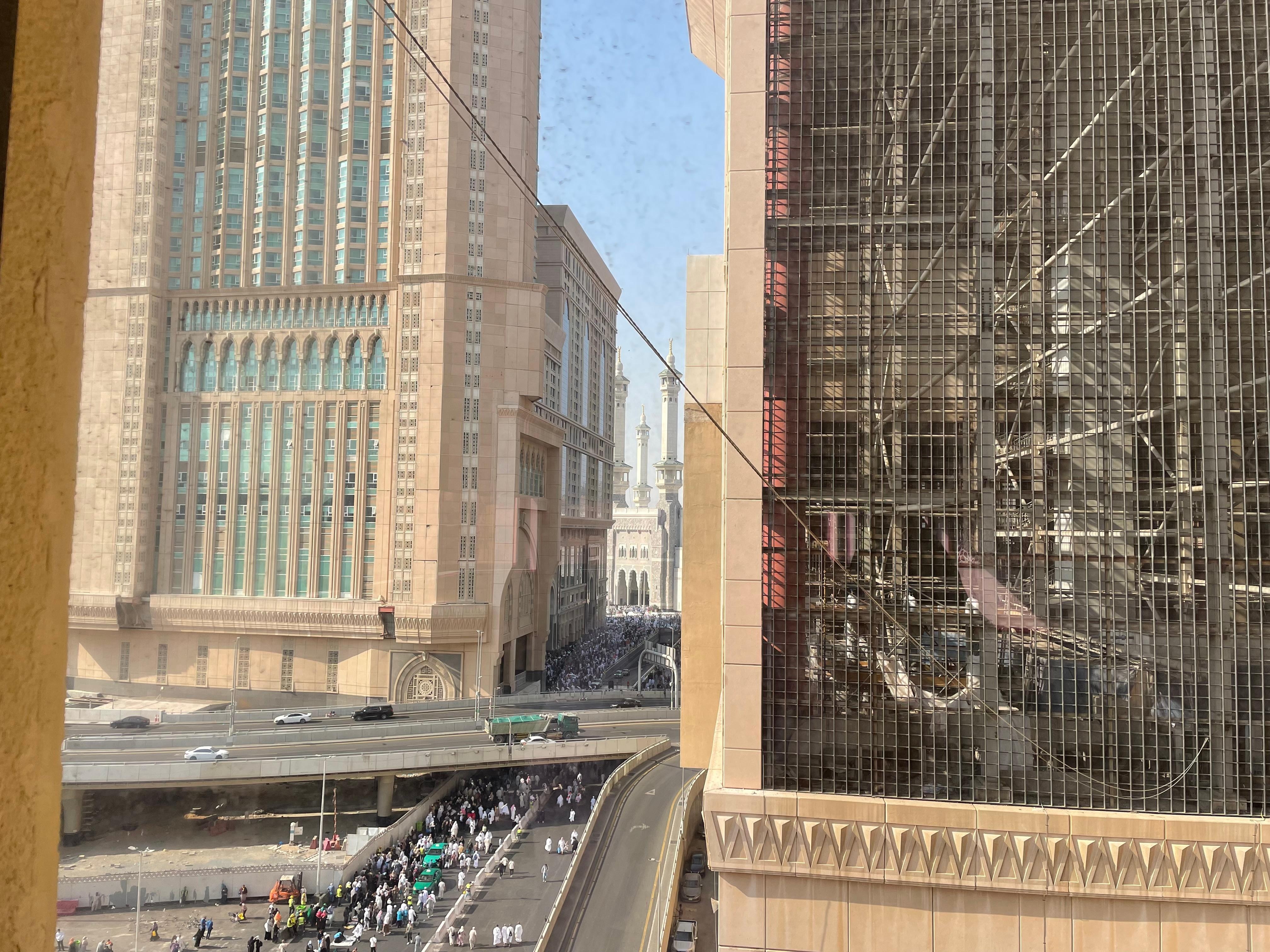 View of the Haram from hotel’s mosque 