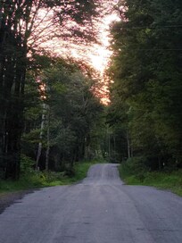 Road the house sits on. Great for running.