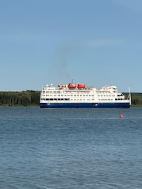 A cruise ship passing by