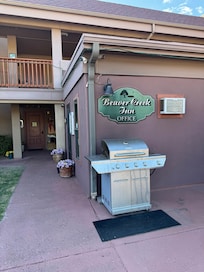 Part of the hotel courtyard.
