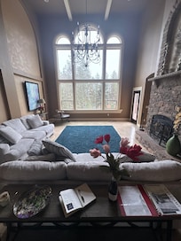 Living room is HUGE! Couches are so comfy