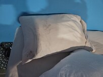 Stains on pillow