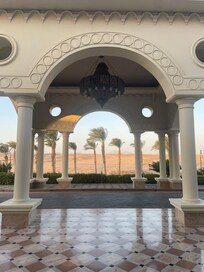 Leaving the hotel - front gate