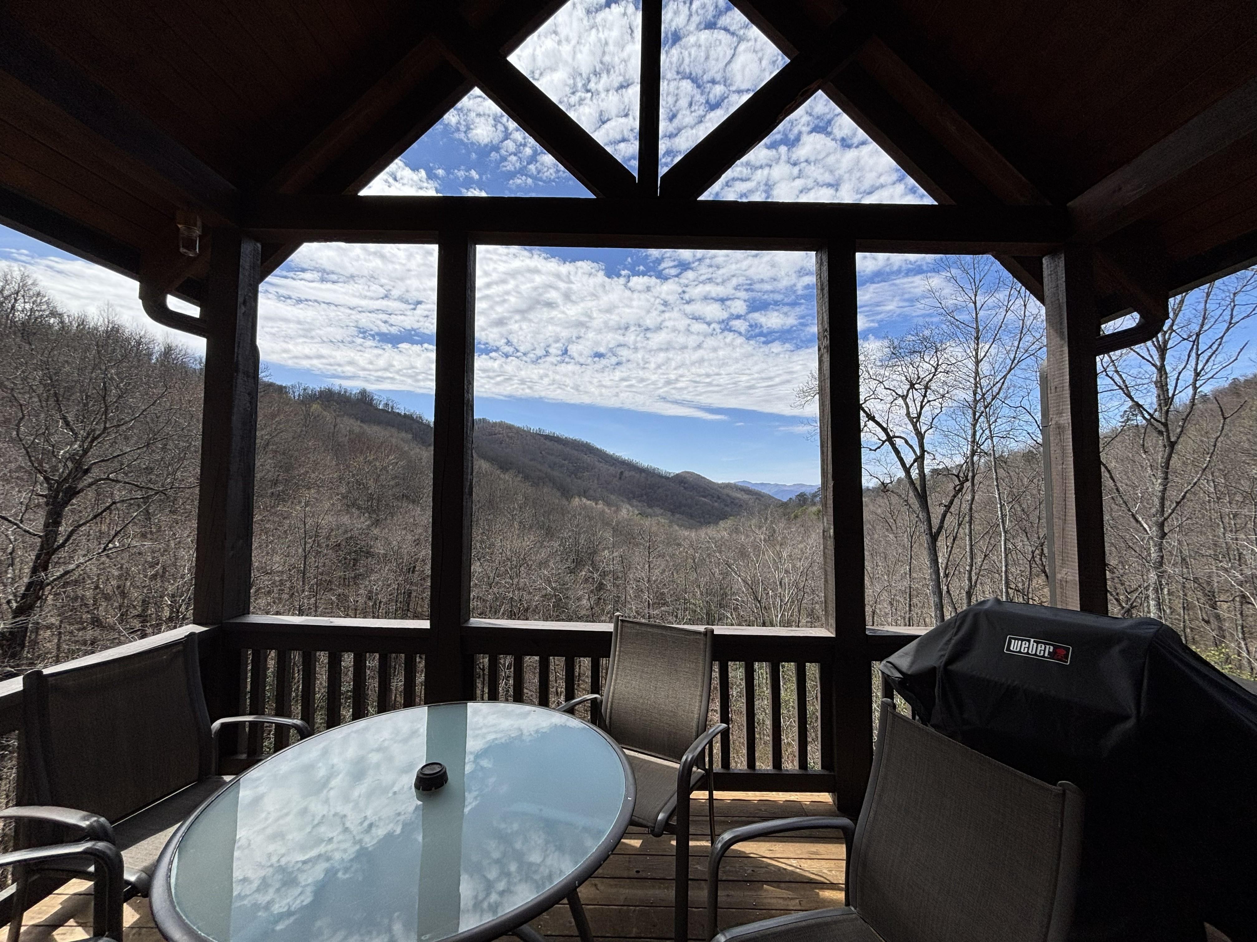 Deck off the main dining area.