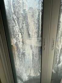 Glass doors to balcony