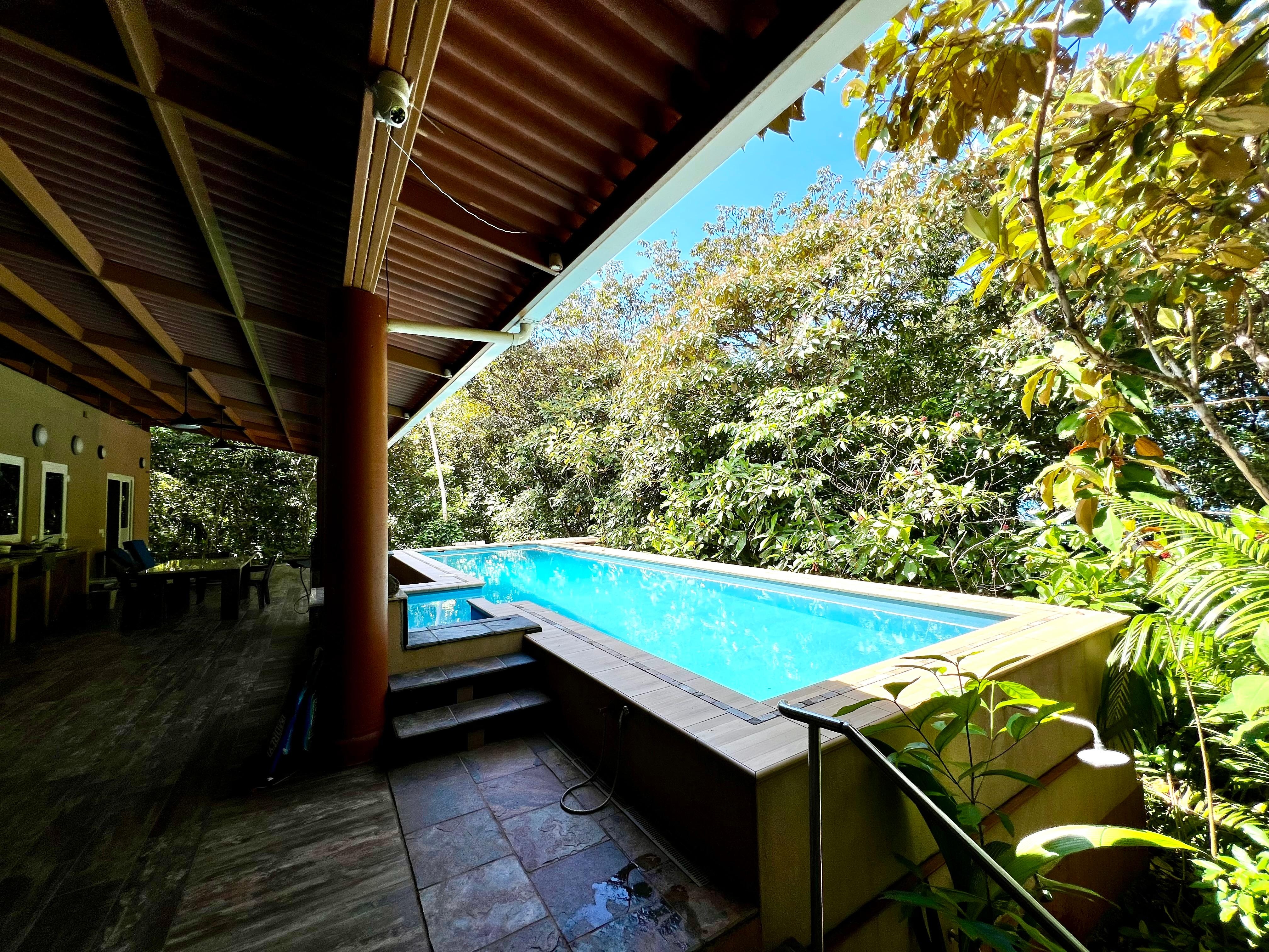 The pool is actually cooler than the ocean. Perfect at the end of the day.