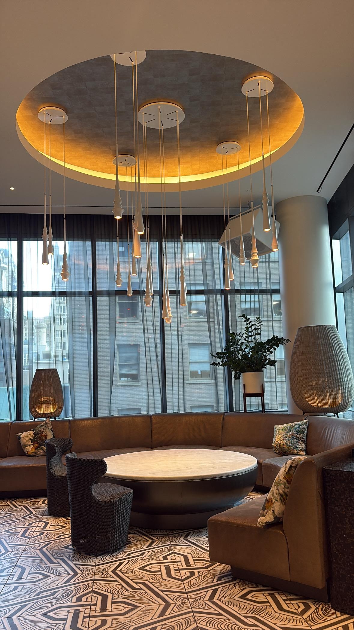 Seating area of the poolside bar