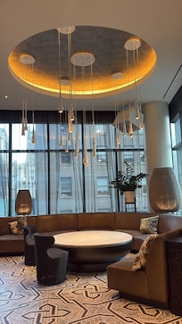 Seating area of the poolside bar