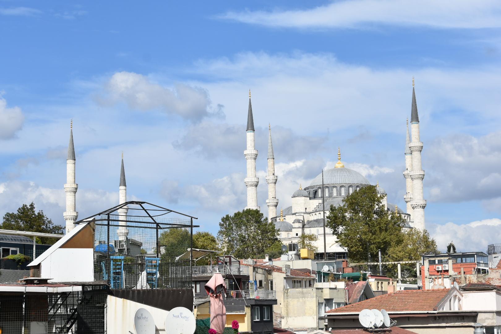 View from from roof top of Blue Mosque.