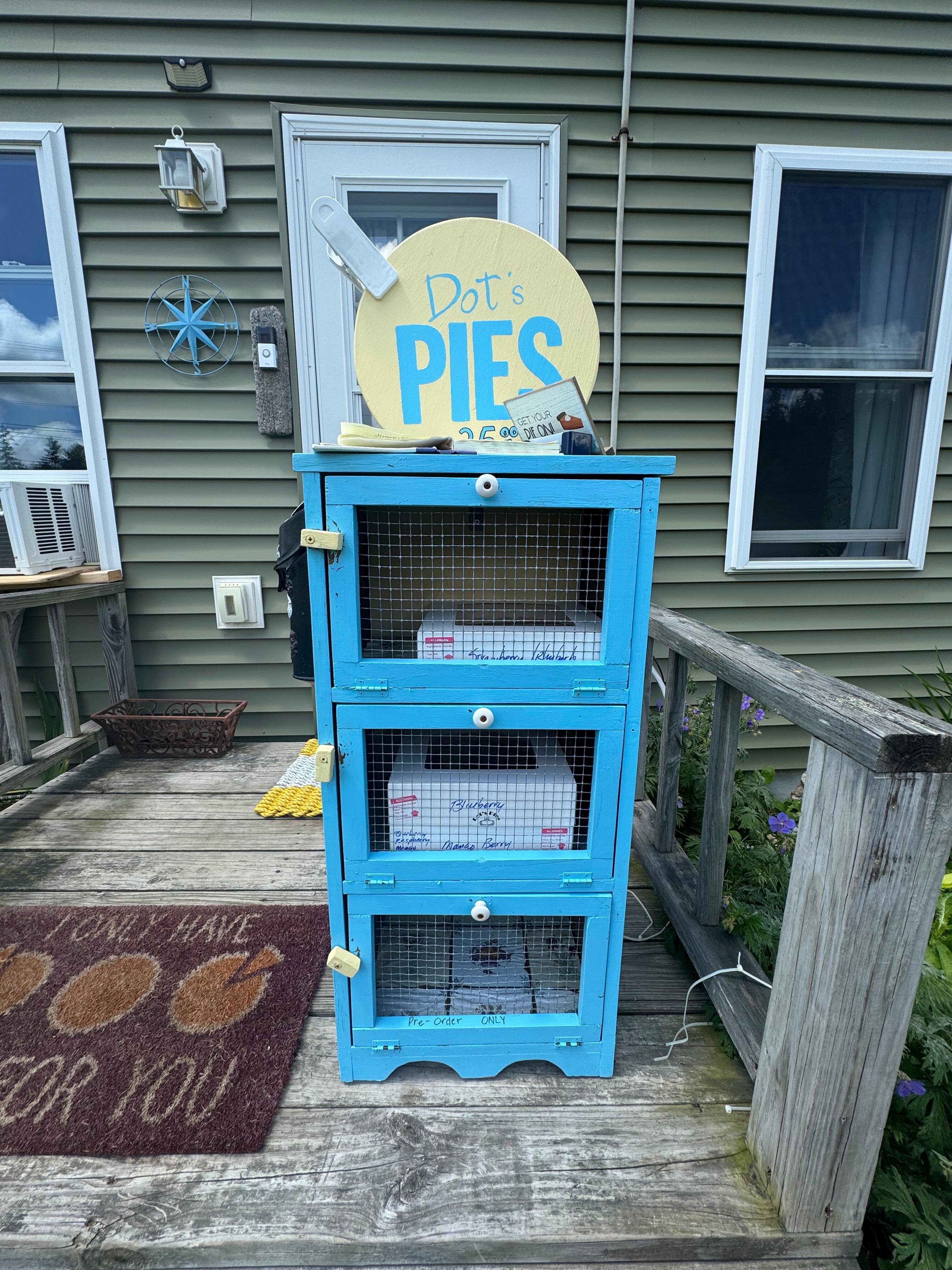 Homemade Pies near Cherryfield. Blueberry and Strawberry-Rhubarb. $25 Each. Super yummy!