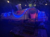 Outside of the plane at night