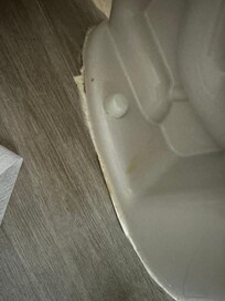 Staining around the toilet
