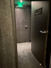 All black rooms’ corridor