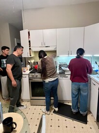 Cooking thanksgiving meals with my family is a wonderful memory to have. The house was perfect!