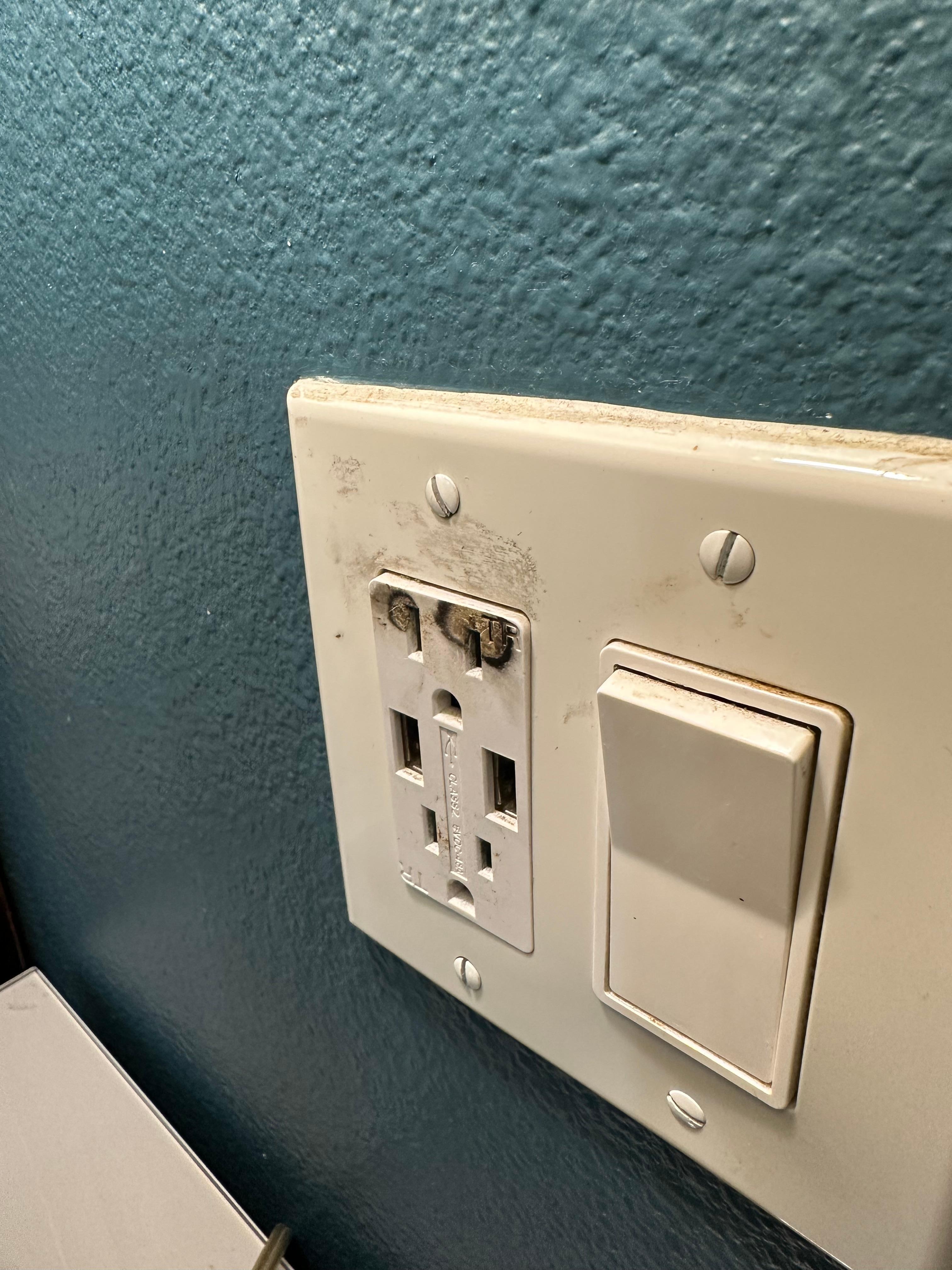 Burnt outlet