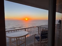 Beautiful sunrise from balcony