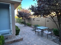 Additional seating area in the private courtyard.