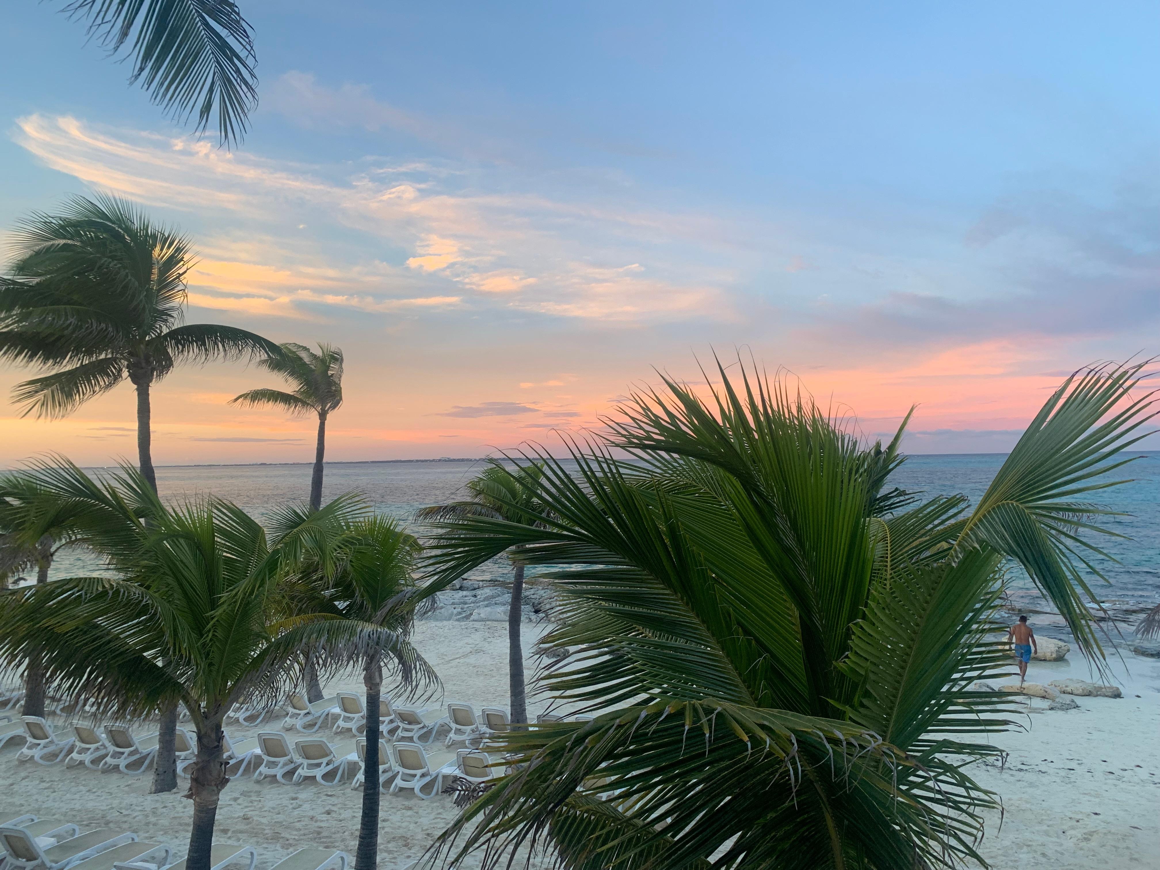 Sunset from the restaurant