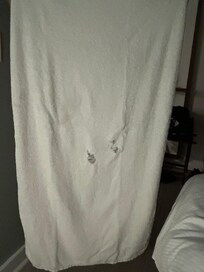 One of our ratty bath towels