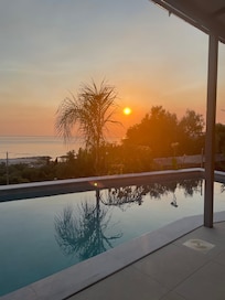 Another sunset pool view