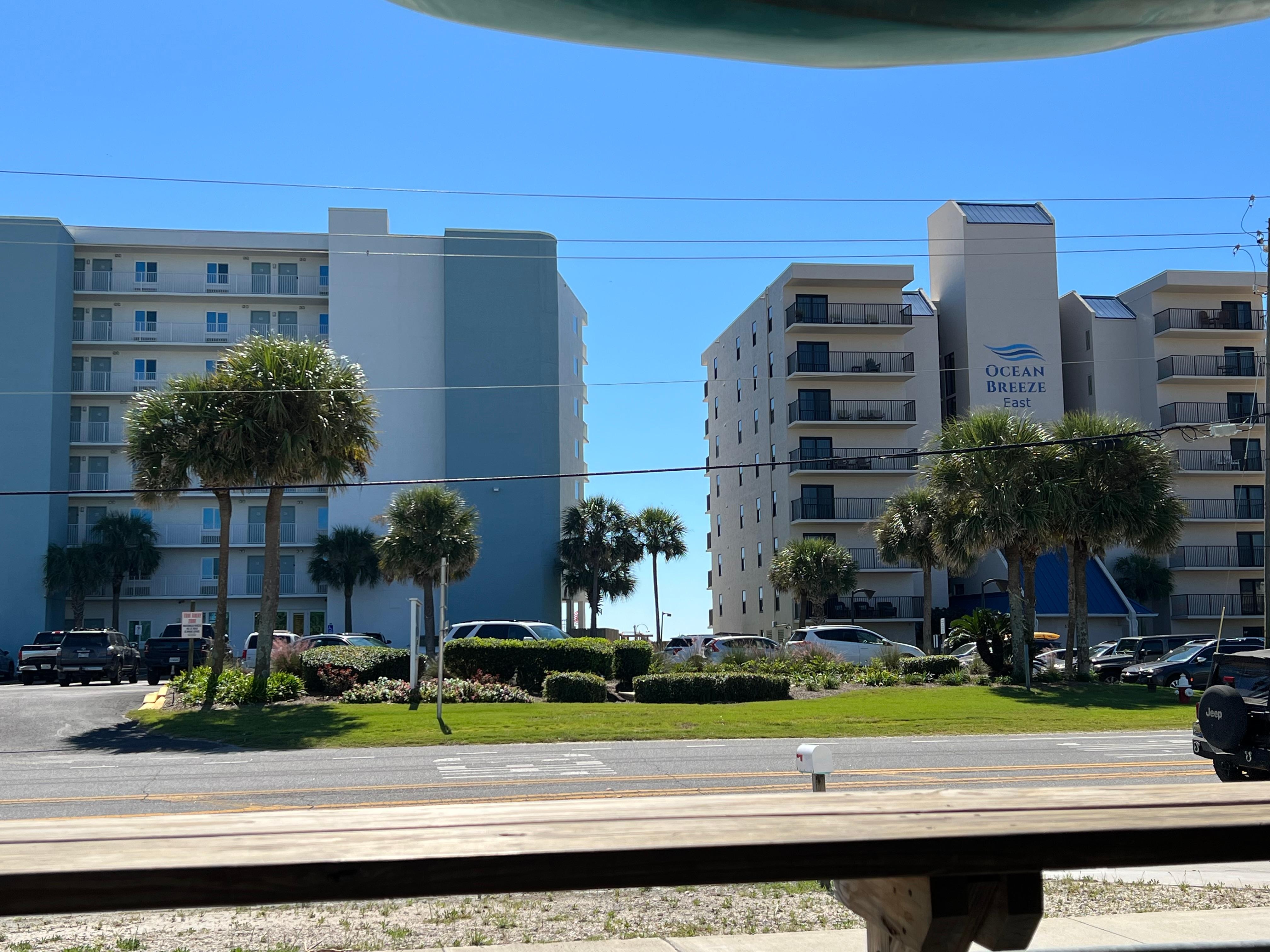 Perdido sky building on the left